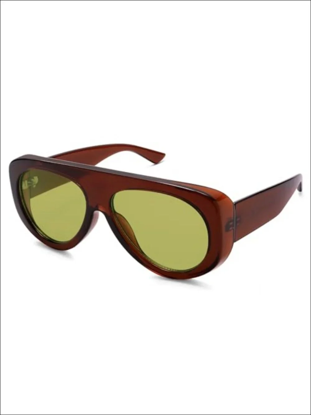 Oversized Aviator Sunglasses UV Protection Retro 90s Wrap Around Shades